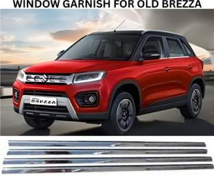 Ad chrome Window Garnish FOR BREZZA 2016-2021 Chrome Maruti NA Side Garnish