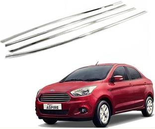 MOTOSHIELD Car Window Lower Garnish For FORD	FIGO ASPIRE Chrome Ford Figo, Aspire Side Garnish