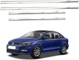 AutoZeal Lower Window Garnish (Chrome) Set of 4 For Volkswagen Vento All Model Chrome Volkswagen Vento Side Garnish