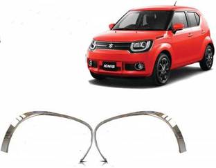 Bubu Car Silver Plated chrome Headlight cover for Maruti Ignis all model Chrome Maruti Ignis 1.3 Alpha, Ignis 1.3 Delta Front Garnish