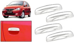 JSCoritan Door Handle Chrome Garnish Cover Indica V2 set of 4pc Chrome Tata Indica Side Garnish