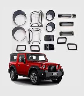 ABB Exterior Piano Black Chrome Combo Kit for Thar (2020-Present) (Set of 15Pcs)-01 Chrome Mahindra Thar Rear Garnish
