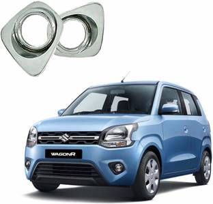 Amabu Car Silver Plated chrome Fog lamp cover� Chrome Maruti WagonR Front Garnish