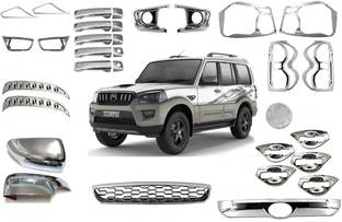 CCE Exterior Chrome Combo Kit For Scorpio Facelift (2017-Present) Set of 27Pcs Chrome MAHINDRA Scorpio Rear Garnish