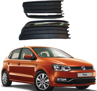 AMARIO Fog Lamp Cover Black With Chrome For Polo Type 2 (2014-2017) Set Of 2 Glossy, Chrome, Matte Volkswagen Polo Front Garnish