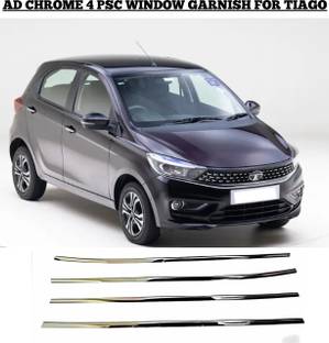Ad chrome TIAGO SS WINDOW GARNISH/TRIM Glossy Tata Tiago Side Garnish