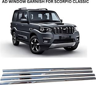 Ad chrome SCORPIO CLASSIC LOWER WINDOW GARNISH 4 PCS Chrome, Glossy MAHINDRA Scorpio Side Garnish
