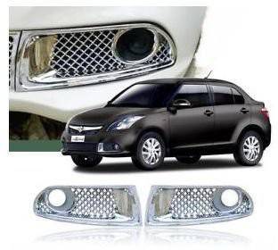 Amabu Car silver Plated chrome fog light cover Chrome Maruti Swift Dzire Front Garnish