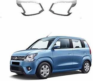 Autxin Car silver Plated chrome headlight Cover For Maruti WagonR (2019 Onward) Chrome Maruti WagonR Side Garnish