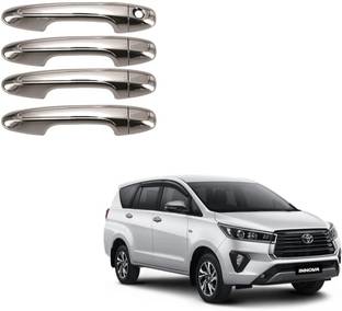 jagankirpa Car Chrome Door Grab Handle Cover/Catch Cover for Toyota Innova Crysta (Set of 4 Pcs, Silver) Chrome, Glossy Toyota Innova Crysta Side Garnish