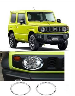 Bubu car silver plated chrome headlight cover for Suzuki Jimny car (set of 2) Chrome NA NA Front Garnish