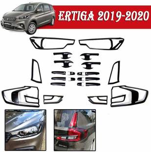 junior Piano Black Glossy Combo Kit Accessories Garnish Maruti Suzuki Ertiga 2018-2024 Chrome Maruti Ertiga Side Garnish