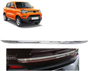 MotoshozX Car Chrome Dicky Trunk Garnish Boot Steel Trim Compatible with spresso Chrome Maruti S-Presso VXI Opt Petrol Rear Garnish