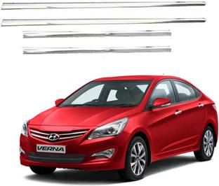 AutoZeal Lower Window Garnish (Chrome) Set of 4 For Hyundai Verna Fluidic All Model Chrome Hyundai Verna Fluidic Side Garnish