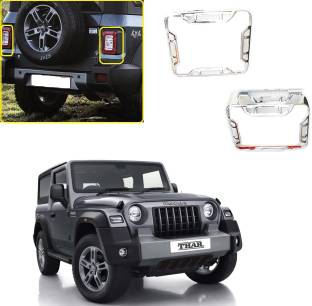 Bubu Mahindra Thar (2020 Onward) Car tail light chrome cover (set of 2) Chrome MAHINDRA Thar Rear Garnish