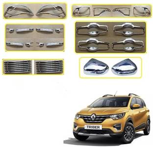 autoxin Triber Exterior Chrome Accessories Combo Garnish Kit - Set of 22 Pcs Glossy, Chrome Renault Triber RXZ, Triber RXT, Triber RXL, Triber RXE Side Garnish