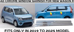 Ad chrome Window Garnish Wagon R 2019-2024 Chrome Maruti WagonR Side Garnish