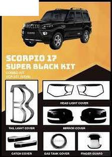 paxauto SCORPIO 2017 -2021 BLACK CHROME Glossy MAHINDRA Scorpio Front Garnish