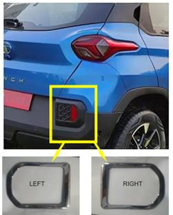 jagankirpa TATA PUNCH Rear Eye Cat Cover/Garnish with Premium Chrome Finish. Chrome Tata NA Rear Garnish