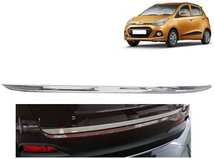 MotoshozX Car Chrome Dicky Trunk Garnish Boot Steel Trim Compatible with i10 Grand Chrome Hyundai i10 Rear Garnish