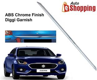 Auto E-Shopping ABS Plastic Chrome Diggi Garnish Patti Dicky Rear Boot Trunk Guard Dzire 2017 Glossy, Chrome Maruti Swift Dzire Rear Garnish