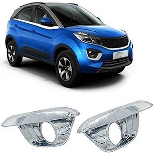 Bubu Car silver Plated chrome fog light cover for Tata Nexon (2017-19) Chrome Tata Nexon Front Garnish