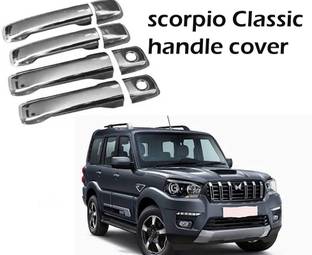 Amabu Car silver Plated chrome door handle catch cover for Scorpio Classic Car Grab Handle Cover