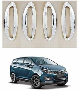 Lamkoti Car Silver plated chrome door handle finger guard cover for Mahindra Marazoo Car Car Grab Handle Cover