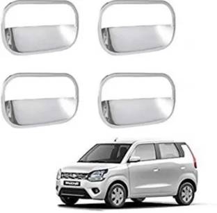 DIGICLIMBER Car silver Plated chrome door handle finger Guard For Maruti wagonR Car Grab Handle Cover