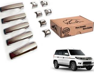 WolkomHome Chrome Door Handle Cover with Free Extra dual side Tape Bolero Neo 2021 Car Grab Handle Cover