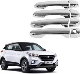 AutoZone Door Catch Handle Cover Chrome Finishing Suitable for Hyundai Creta 2015-2019) Car Grab Handle Cover