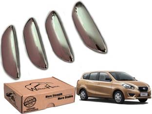 WolkomHome Premium Quality Chrome Door Handle Cover with Free Extra dual side Tape Go Plus Car Grab Handle Cover