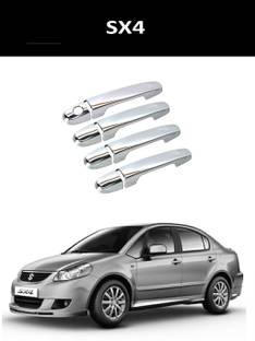 Autoxygen SX4 Car Chrome Plated Front and Rear Door Handle Cover Car Grab Handle Cover