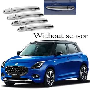 Bubu Car silver plated chrome door handle cover for Swift 2024 onward Car Grab Handle Cover