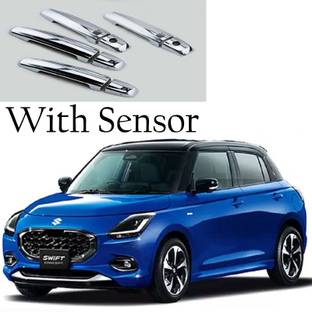 Bubu Car silver chrome door handle cover for swift 2024 onward(sensor) Car Grab Handle Cover
