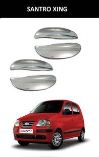 Autoxygen Hyundai Santro Xing Car Chrome Plated Front and Rear Door Handle Cover Car Grab Handle Cover