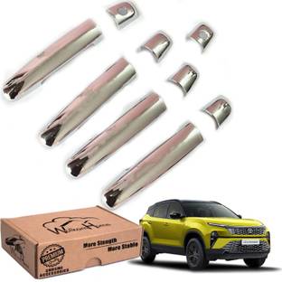 WolkomHome Car Accessories Chrome Door Handle Cover with Free Extra dual side Tape Herrier Car Grab Handle Cover