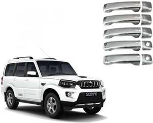 paxauto Stylish Car Door Handle Cover Chrome Finishing Suitable for Mahindra Scorpio Car Grab Handle Cover