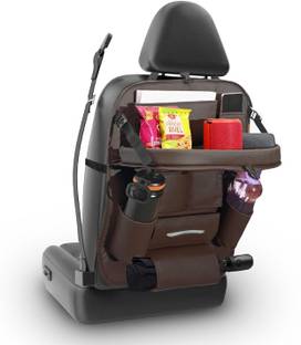 Tradesk Car Back Seat Organiser Brown Car Multi Pocket