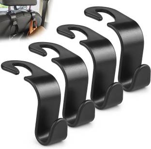 GreenTwish 4 Pcs Car Hook for Holding Purse, Bag, Water Bottle, Umbrella etc for all Cars | Car Storage Bag & Bin