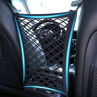 Lufarp Seat Back Net Bag, Barrier of Backseat Pet Kids,Cargo Tissue Purse Holder Car Single Pocket