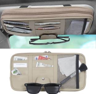 HBM Car Sun Visor Organizer|Sunglass Pen Card Small Document Storage Pouch Holder Car Multi Pocket