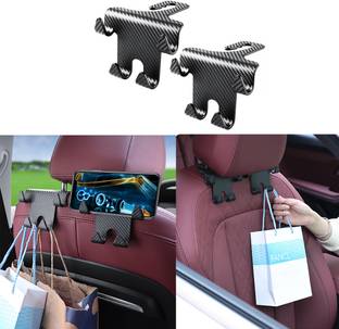 HASTHIP 2Pcs Car Headrest Hook Under Headrest Hook Phone Holder Hook Fashion Plastic Car Storage Bag & Bin