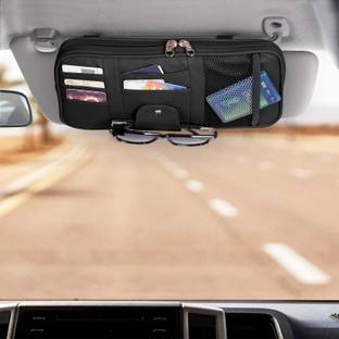 NEOORB Pu leather Car sunvisor organizer with storage pockets,sunglasse,car accessories Car Multi Pocket