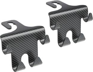 Jinila Car Headrest Hook With Mobile Phone Holder Car Back Seat Hooks (2 Pcs) Car Multi Pocket