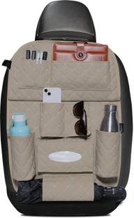 Neodrift 7D PREMIUM Car Seat Organizer | PU Leather with Folding Meal Tray and 10 Pockets Car Multi Pocket