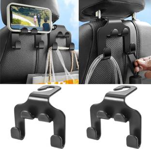 IMPROX Car Headrest Hooks for Hanging Purses, Bags, Coats & Phone Holder Car Side Seat Catcher