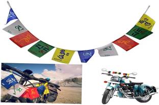 Jiyansh Traders Tibetan Prayer Flag / Ladakh Prayer Flag 01 PCS For Bike,Cycle,Temple Etc Size 1 Car Hanging Ornament