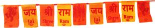 Jiyansh Traders Jai Shri Ram / Jai Shree Ram Prayer Flag For Bike, Cycle, Temple Etc Size 2 Car Hanging Ornament