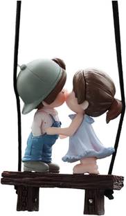 LAVITRA Cute Couple Car Pendant Hanging Kissing Car Mirror Accessories Car Hanging Ornament